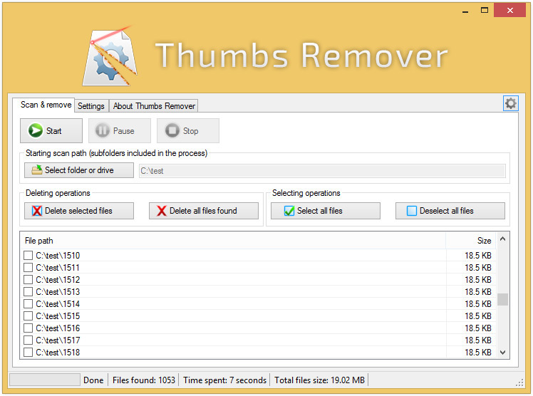 Thumbs Remover screenshot